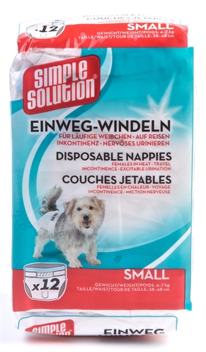 Simple solution wegwerp honden luier klein