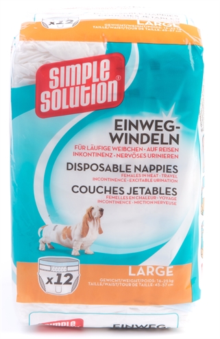 Simple solution wegwerp honden luier groot