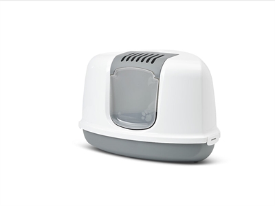 Savic hoek kattenbak nestor grijs / wit