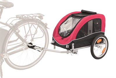 Trixie hondenfietskar zwart / rood middel