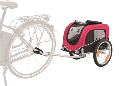 Trixie hondenfietskar zwart / rood klein