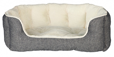 Trixie hondenmand davin grijs / creme middel