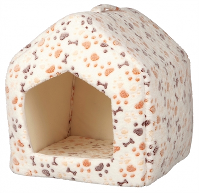 Trixie kattenmand iglo lingo wit / beige groot