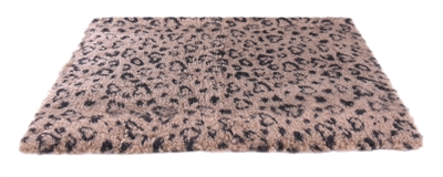 Vetbed print luipaardprint beige / zwart gerecycled groot