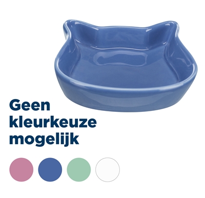 Trixie voerbak kattenkop assorti