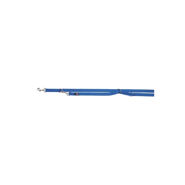 Trixie hondenriem premium dubbelgestikt verstelbaar royal blauw