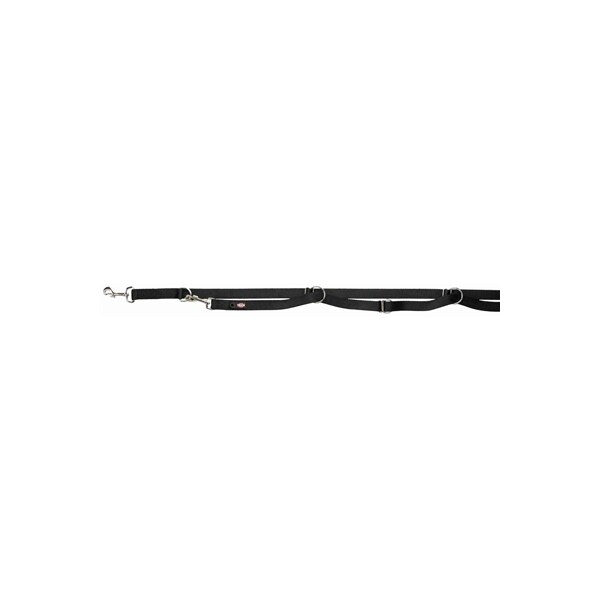 Trixie hondenriem premium verstelbaar zwart 300X2.5
