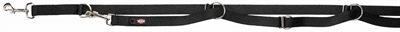 Trixie hondenriem premium verstelbaar zwart 300X2.5