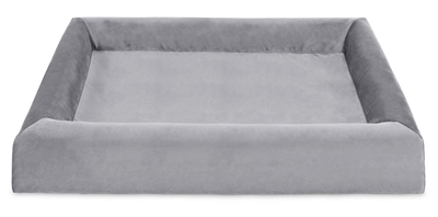 Bia bed royal fluweel hoes voor hondenmand grijs groot