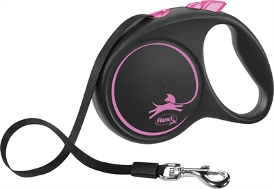 Flexi rollijn black design tape roze tot 25KG