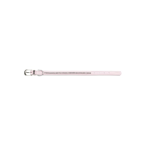 Trixie halsband hond active comfort met strass steentjes leer roze klein