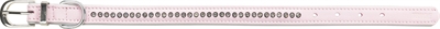 Trixie halsband hond active comfort met strass steentjes leer roze klein
