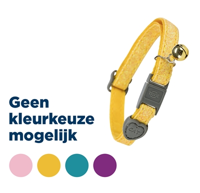 Trixie halsband kat glitter met kunststof sluiting assorti