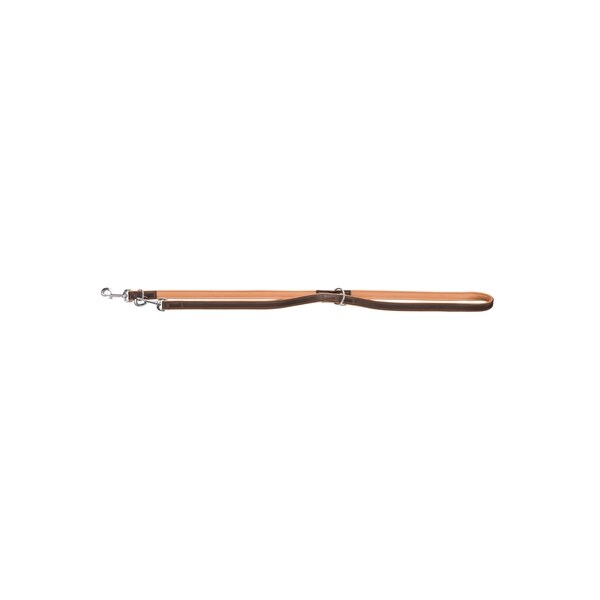 Trixie hondenriem active comfort verstelbaar leer bruin / lichtbruin 200X2cm
