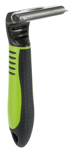 Trixie carding vachtkam kunststof / metalen kling 15cm