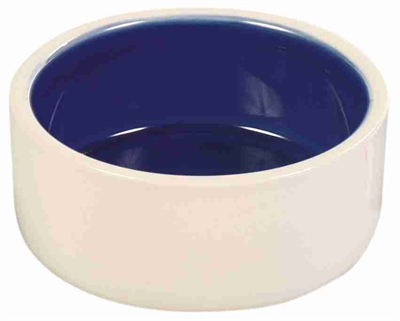 Trixie voerbak keramiek creme / blauw 350ml