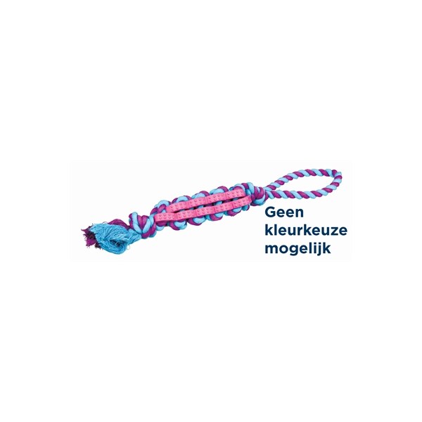 Trixie twisted stick natuurrubber aan touw assorti