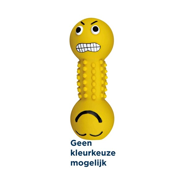 Trixie latex / polyestervlies smiley-halter met geluid assorti