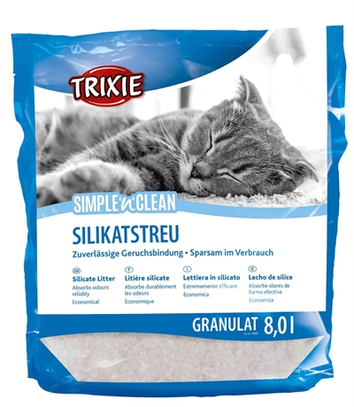 Trixie simple'n'clean granulaat silicaatstrooisel 4X8L