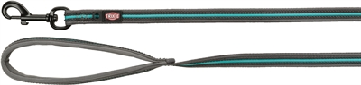 Trixie hondenriem sleeplijn fusion grafiet grijs / oceaan blauw
