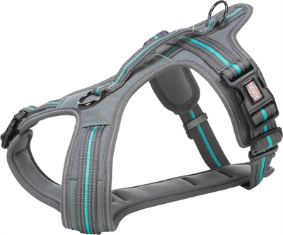 Trixie hondentuig fusion touring grafiet grijs / oceaan blauw middel