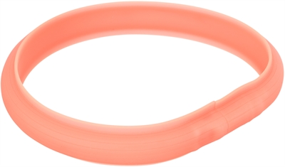 Trixie lichtgevende halsband hond flash usb silicone koraal