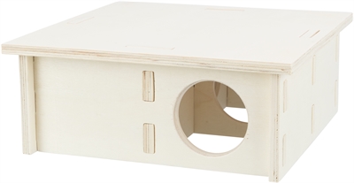 Trixie knaagdierhuis 4 kamers onbehandeld hout naturel groot