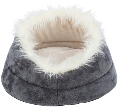 Trixie hondenmand minou rond soft edition grijs / lichtgrijs groot