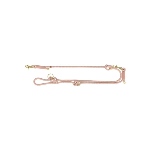 Trixie soft rope hondenriem verstelbaar roze / licht roze