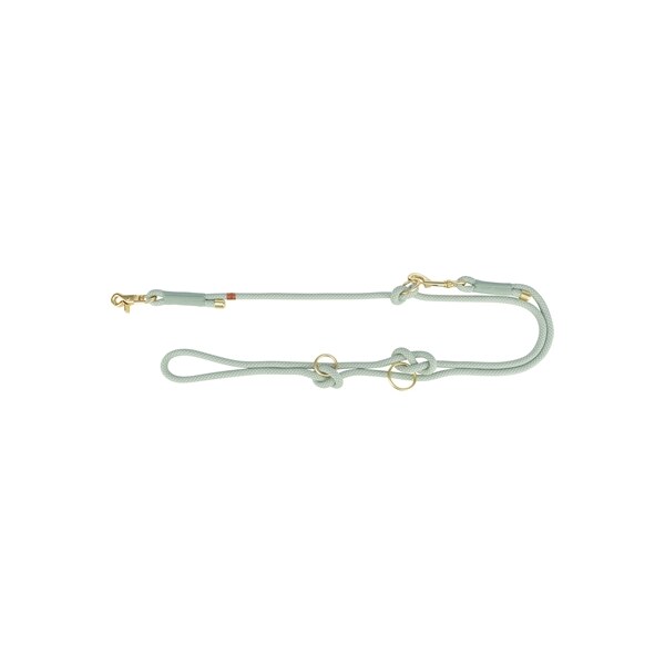 Trixie soft rope hondenriem verstelbaar saliegroen / mint