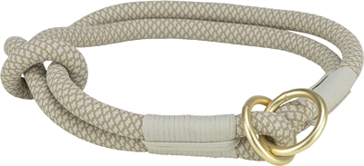 Trixie halsband hond soft half-slip grijs / lichtgrijs 55cm