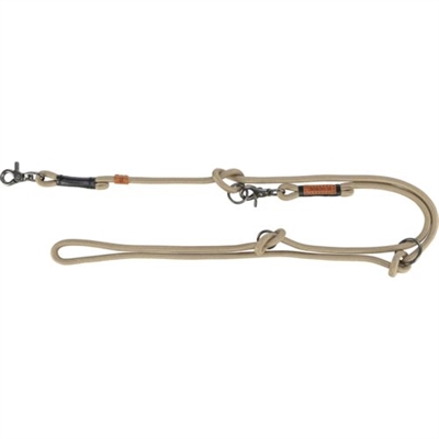 Trixie be nordic hondenriem verstelbaar zand / zwart 200x1.3cm