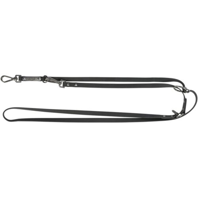 Trixie citystyle hondenriem verstelbaar pvc zwart 200x1.3cm
