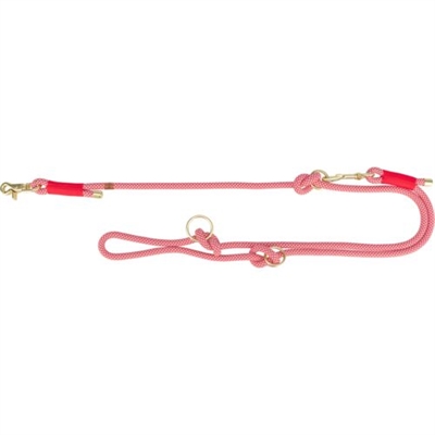 Trixie soft rope hondenriem verstelbaar rood / creme