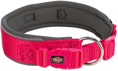 Trixie premium halsband hond extra breed fuchsia / grafiet grijs extra groot