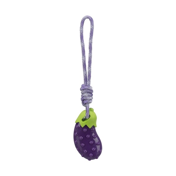 Trixie hondenspeelgoed aubergine aan koord tpr