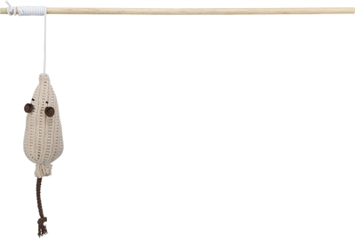 Trixie kattenspeelgoed kattenhengel muis hout met catnip