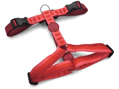 Morso hondentuig h-tuig gerecycled lipstick roze extra groot