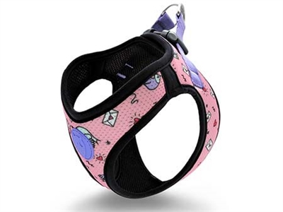 Morso hondentuig body mesh gerecycled sweet tweet roze 26cm