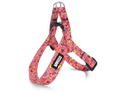 Morso mini hondentuig verstelbaar gerecycled pink think roze middel