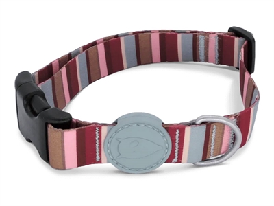 Morso halsband hond gerecycled skyline rood / roze middel