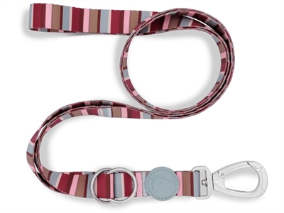 Morso hondenriem verstelbaar gerecycled skyline rood / roze 4-20kg