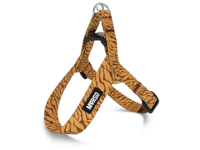 Morso mini hondentuig verstelbaar gerecycled jungle drum oranje middel