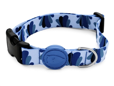 Morso halsband hond gerecycled splash blauw middel