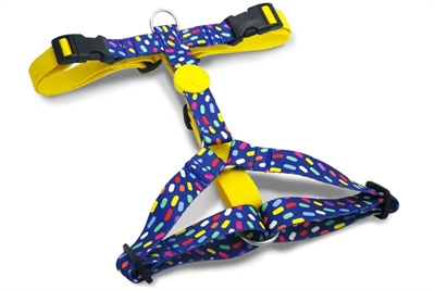 Morso hondentuig h-tuig gerecycled color invaders paars klein