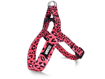 Morso mini hondentuig verstelbaar gerecycled bubble leo roze groot