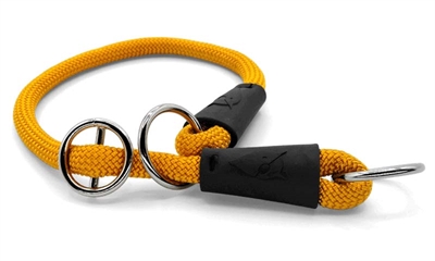 Morso half slip halsband hond regular rope gerecycled gold goud 45cm