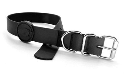 Morso halsband hond waterproof gerecycled black zwart middel