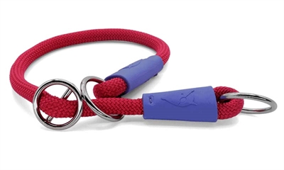 Morso half slip halsband hond regular rope gerecycled red velvet rood 50cm