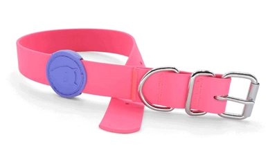 Morso halsband hond waterproof gerecycled passion pink roze middel